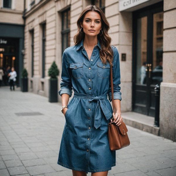Quelles techniques pour porter des robes chemises en denim avec élégance?